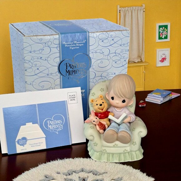 Disney Winnie Pooh Precious Moment, Everything’s Better With Friends Collection - Picture 1 of 16